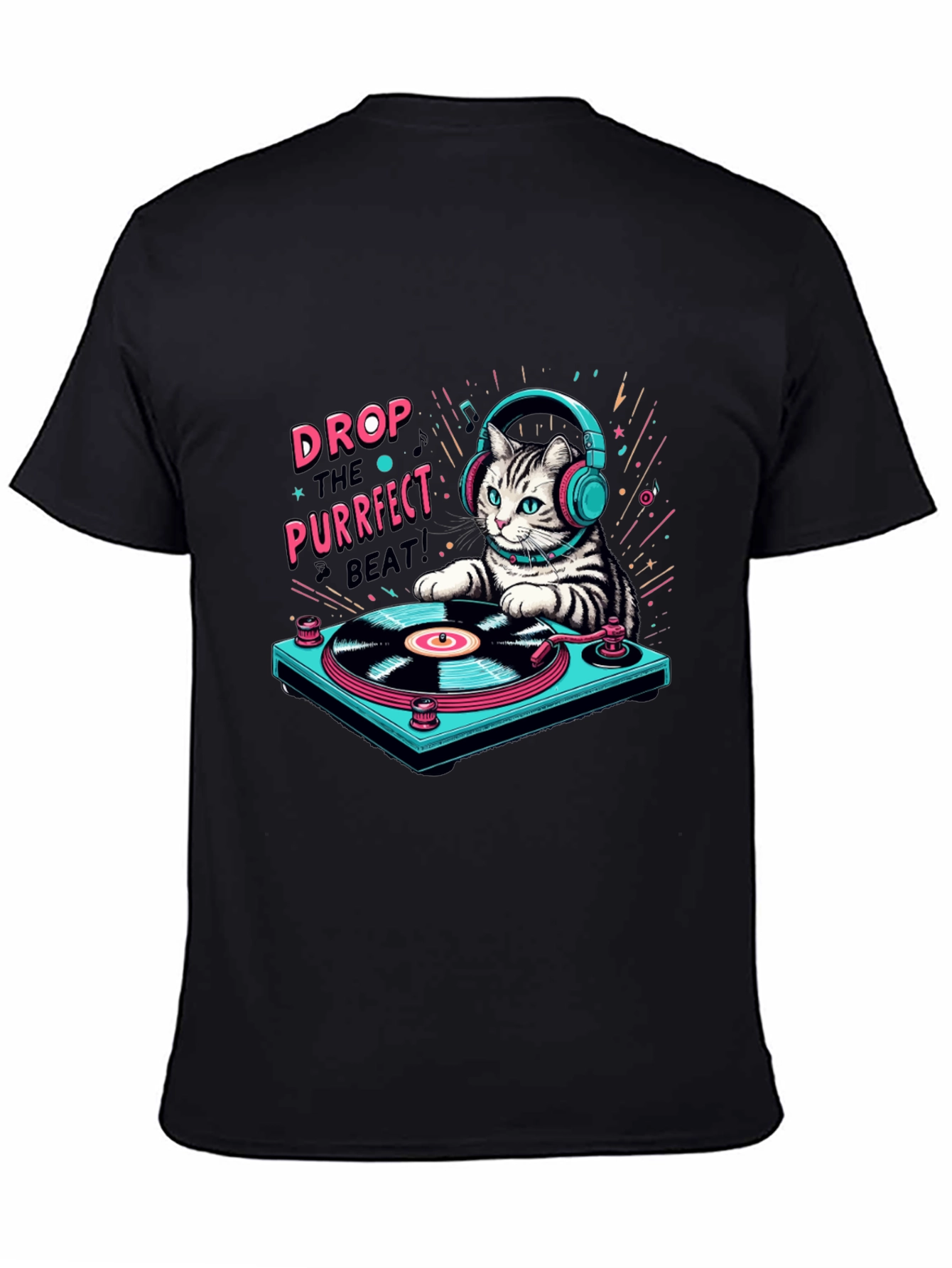 DJ Cat T-Shirt: Purrfect Beat Music Lover Tee