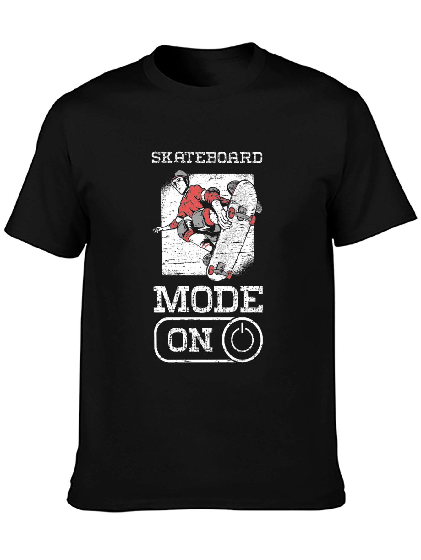 Skateboard Mode On Graphic Tee - Skateboarding T-Shirt