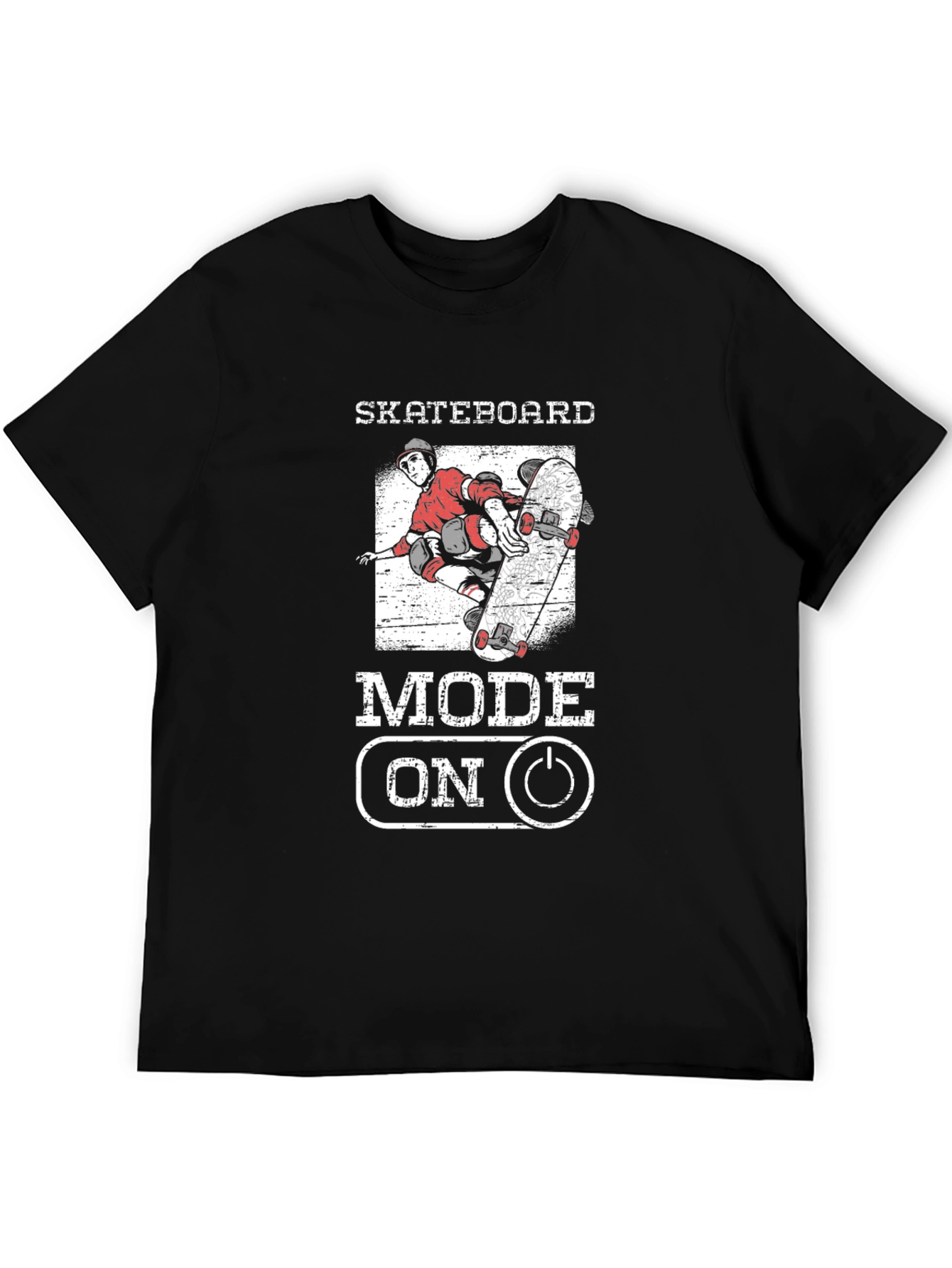 Skateboard Mode On Graphic Tee - Skateboarding T-Shirt