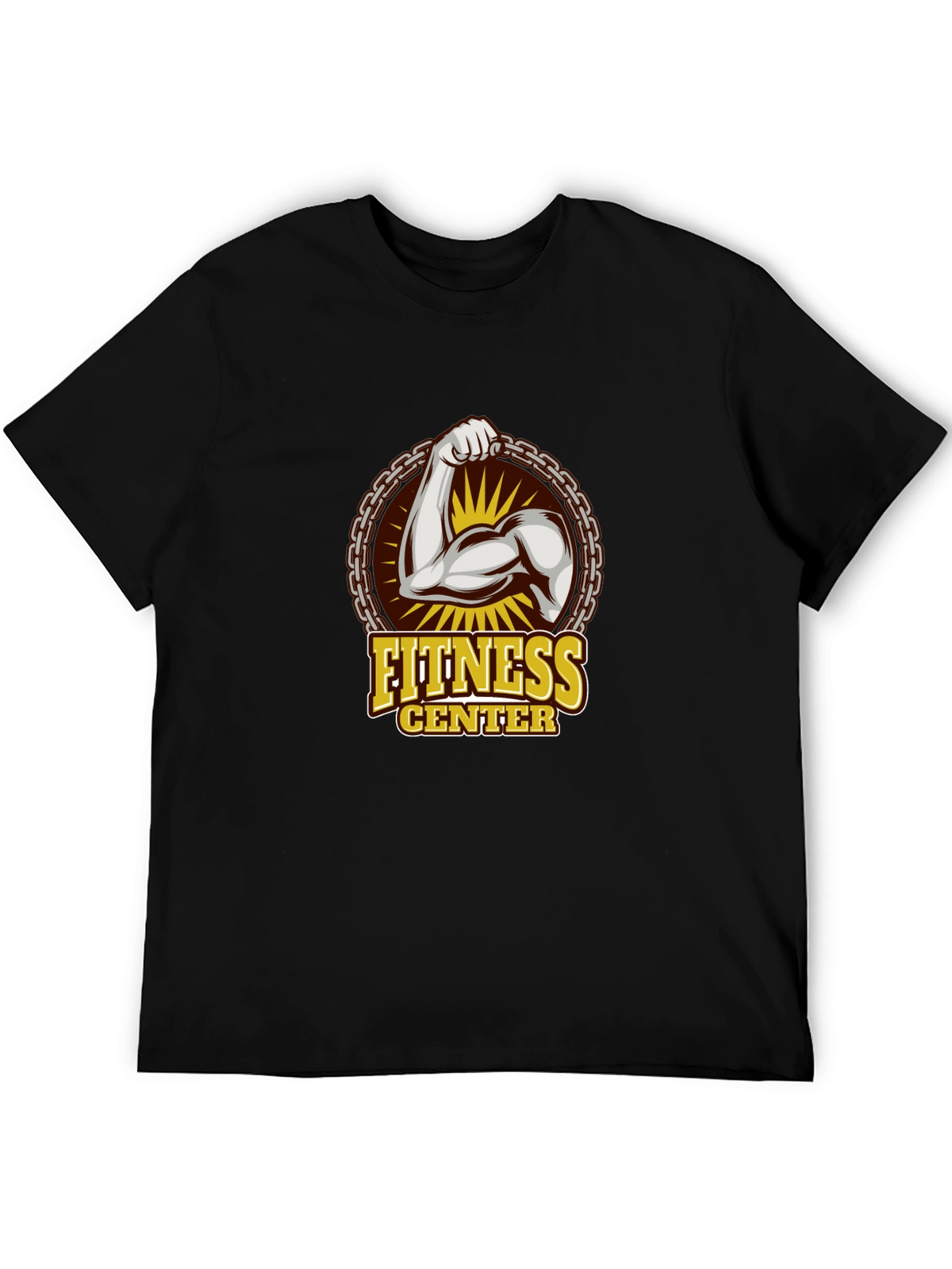 Fitness Center Graphic T-Shirt - Black Gym Tee