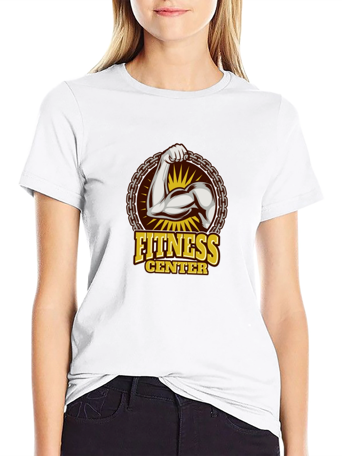 Fitness Center Graphic T-Shirt - Black Gym Tee