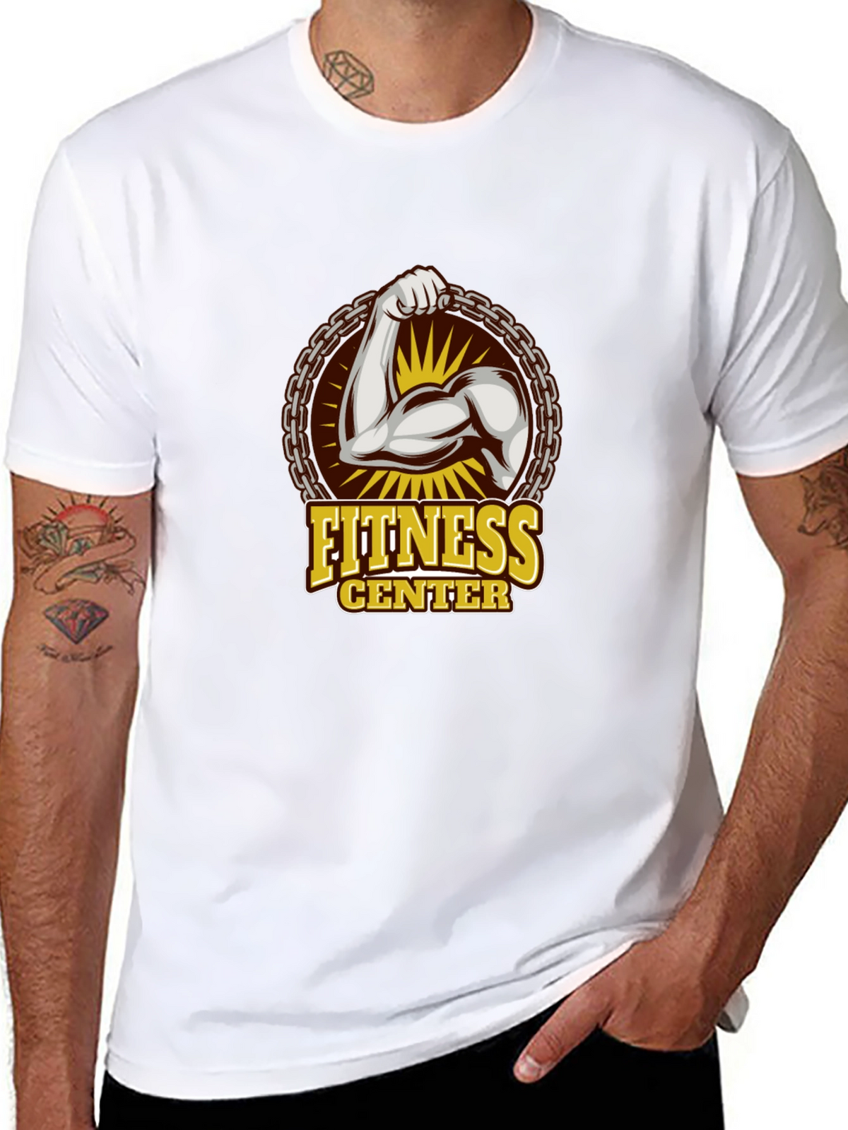 Fitness Center Graphic T-Shirt - Black Gym Tee