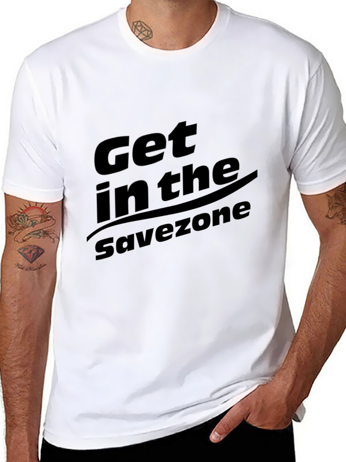 Get in the Savezone Black Graphic Tee