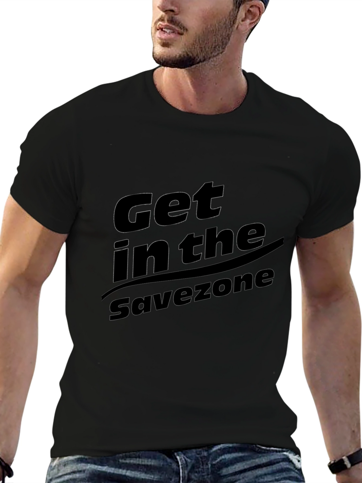 Get in the Savezone Black Graphic Tee