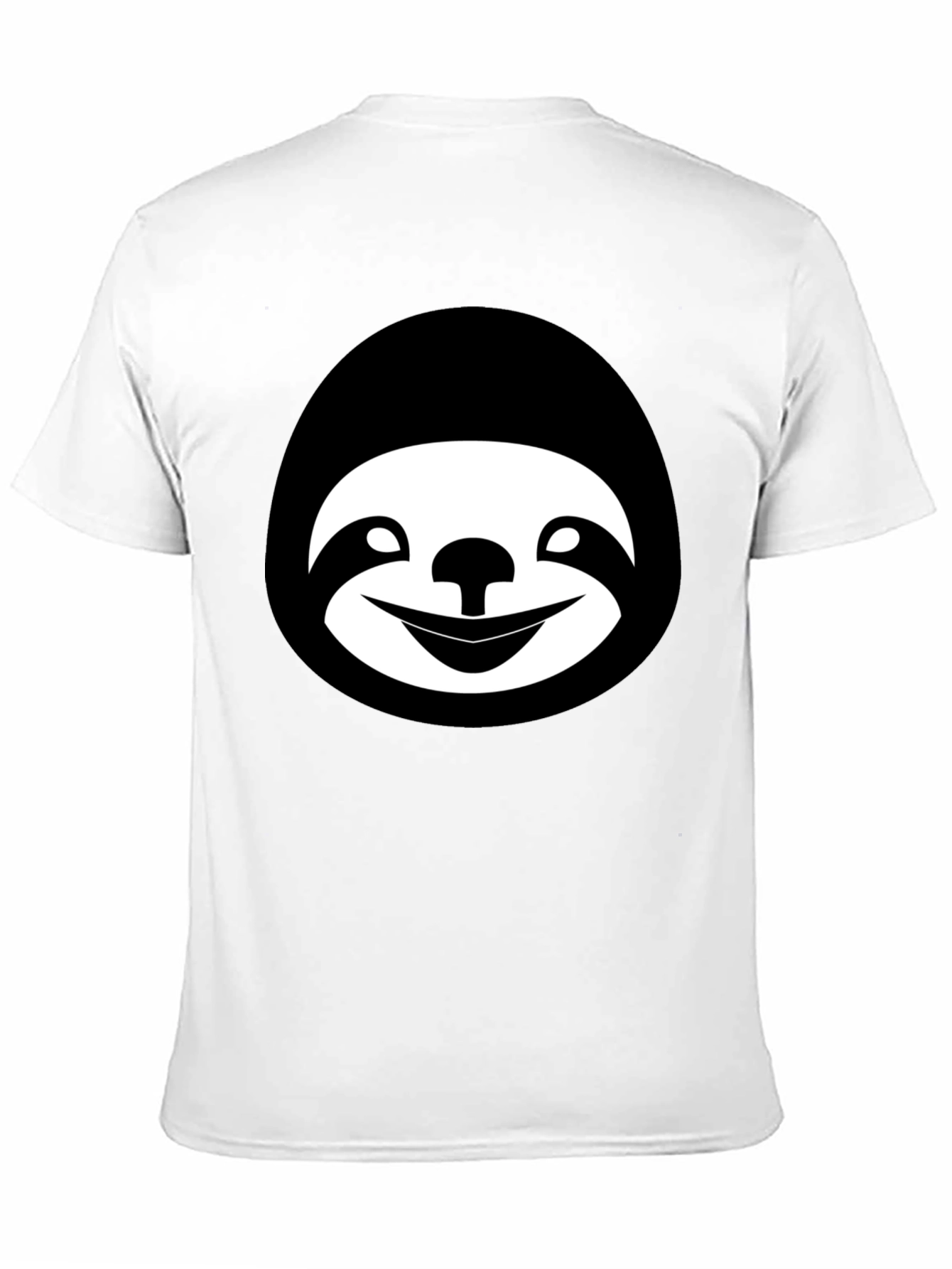 Sloth Face Graphic Black T-Shirt