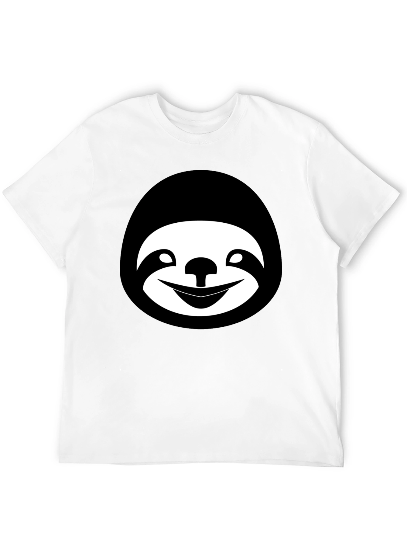 Sloth Face Graphic Black T-Shirt