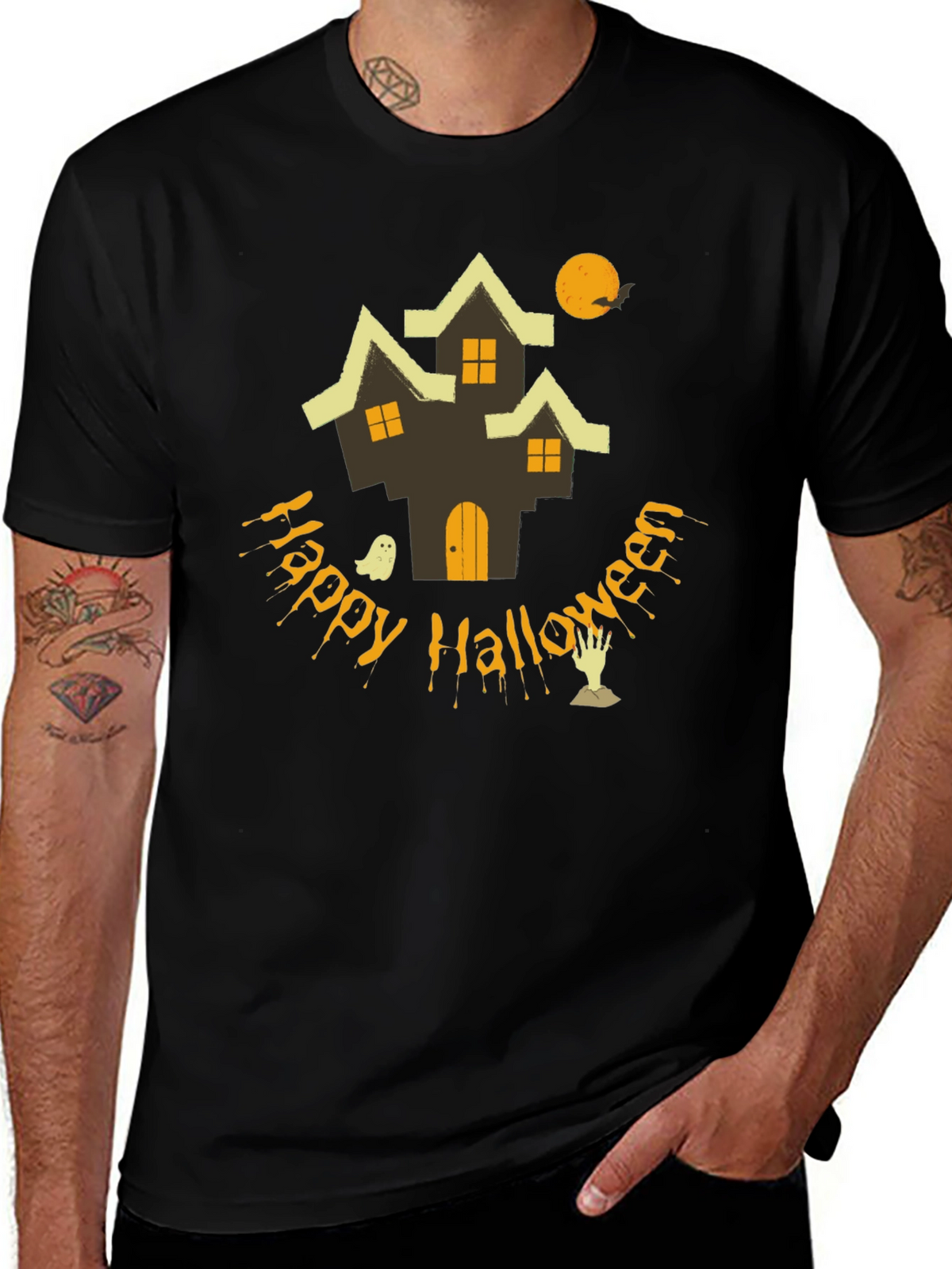 Happy Halloween Graphic Tee - Spooky Season Shirt