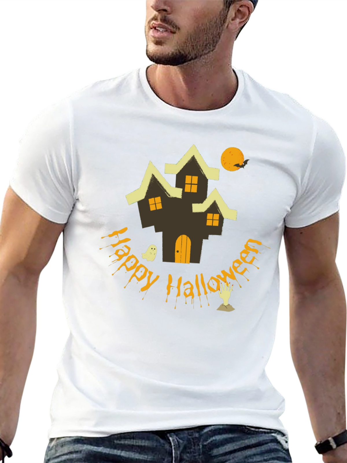 Happy Halloween Graphic Tee - Spooky Season Shirt