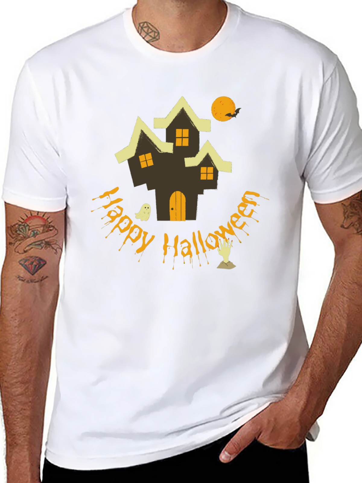 Happy Halloween Graphic Tee - Spooky Season Shirt