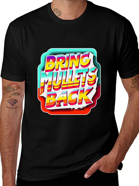 Bring Mullets Back Graphic T-Shirt - Retro Style