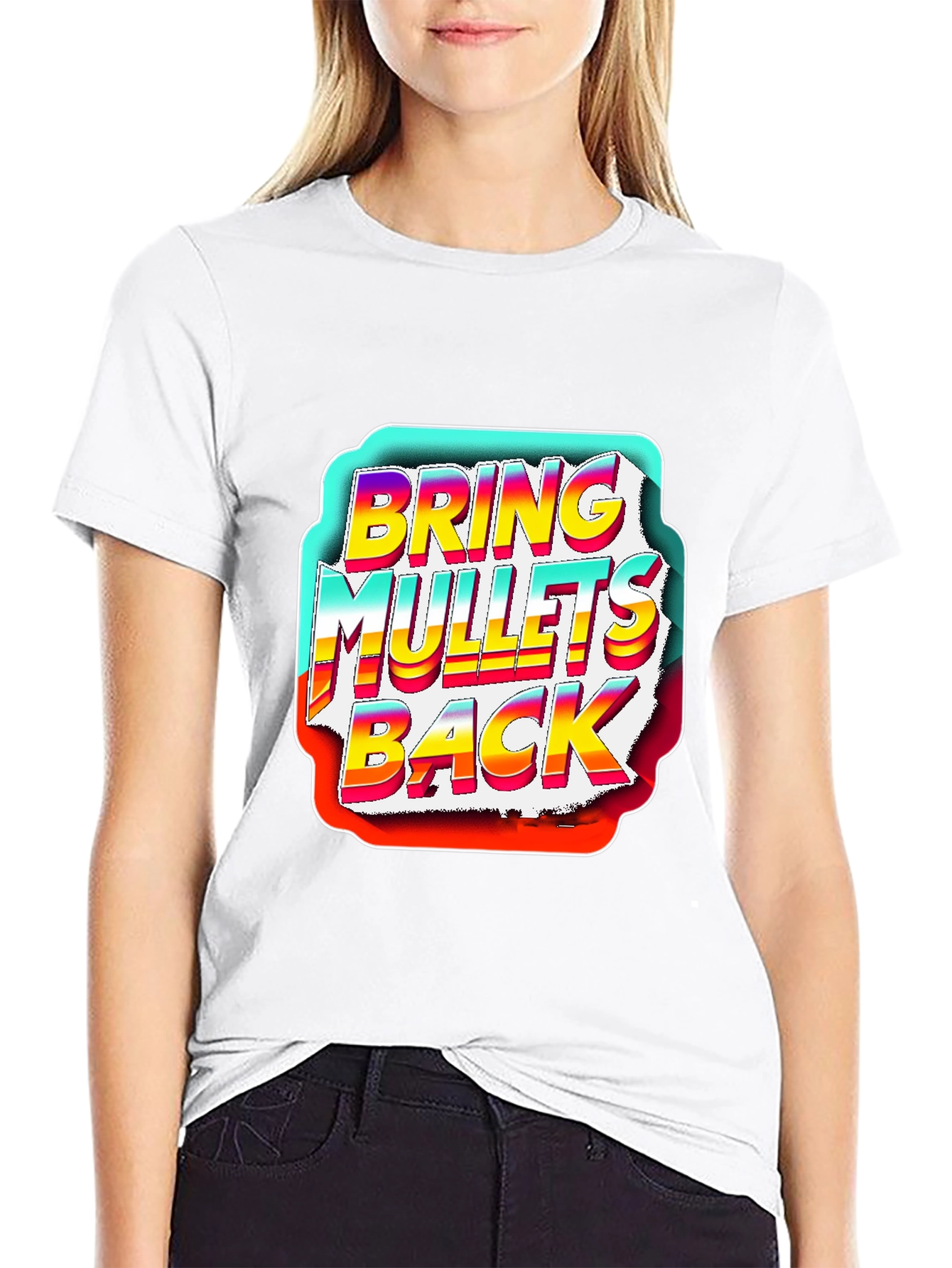 Bring Mullets Back Graphic T-Shirt - Retro Style