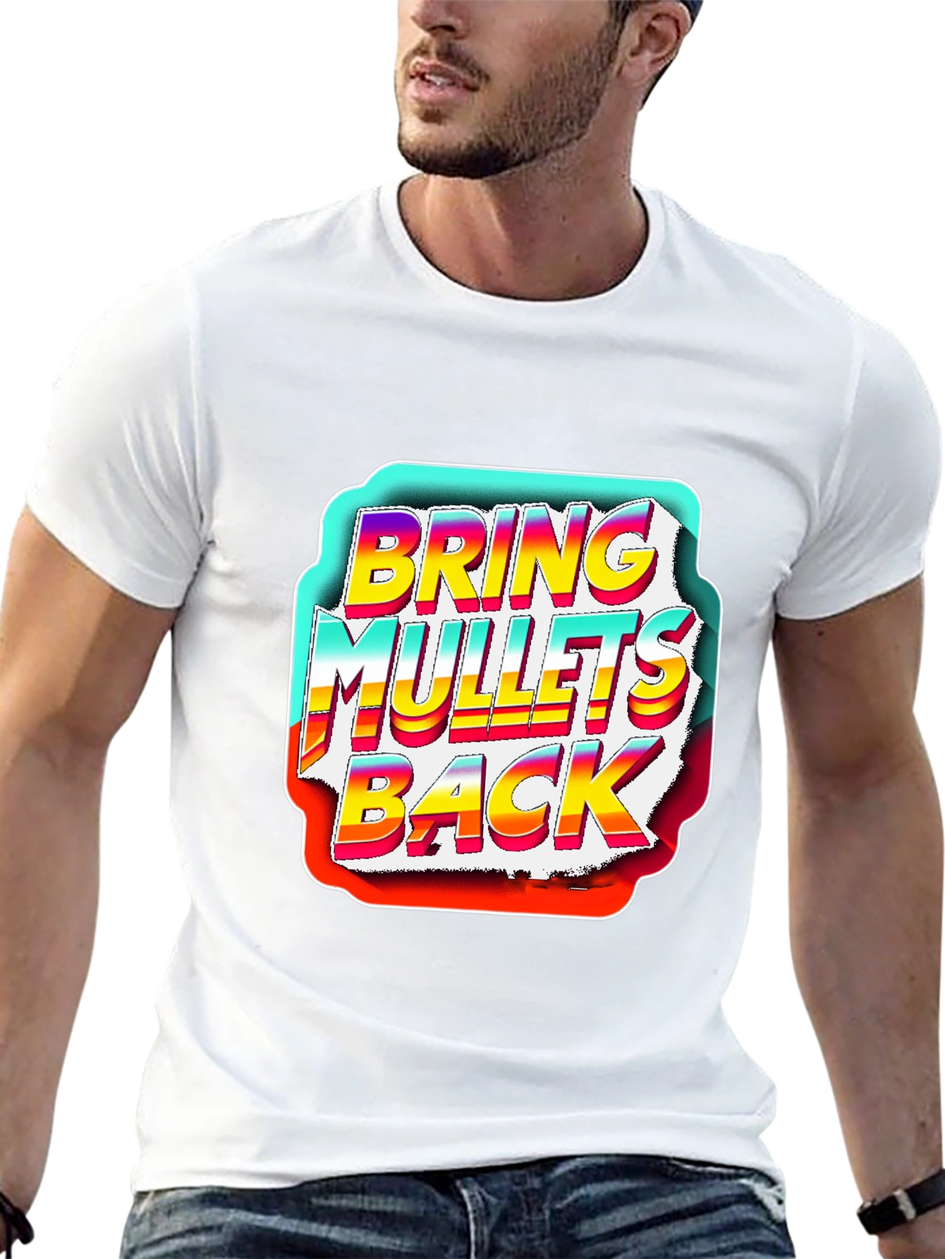 Bring Mullets Back Graphic T-Shirt - Retro Style