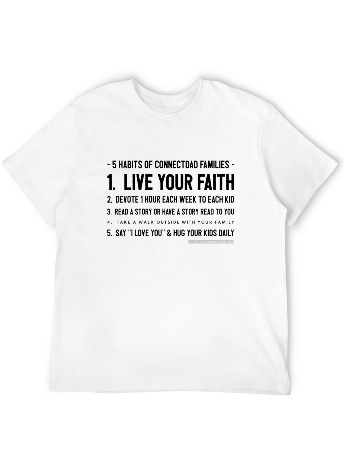 ConnectDad Habits T-Shirt - Live Your Faith