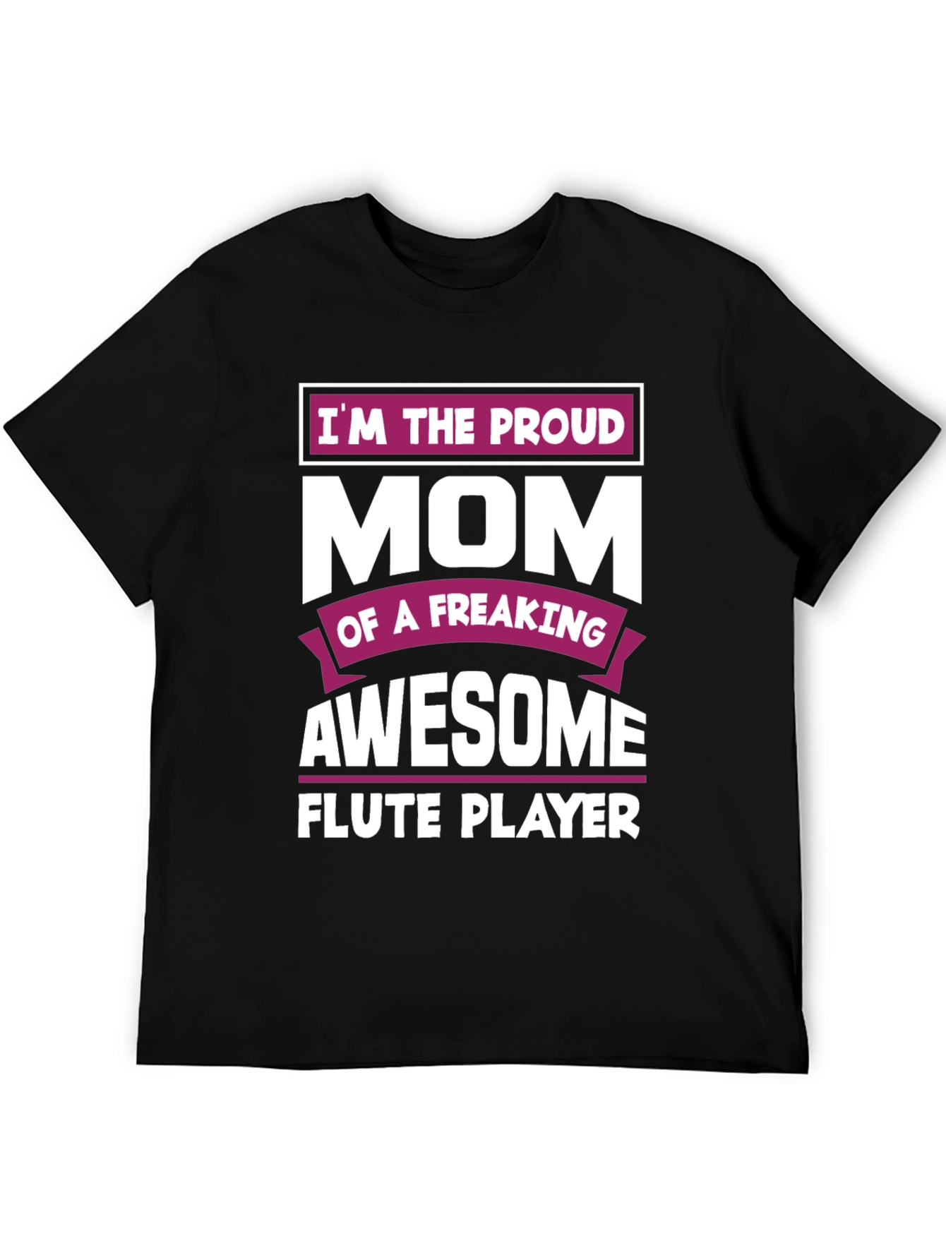 Proud Mom Awesome Flute Player Graphic T-Shirt