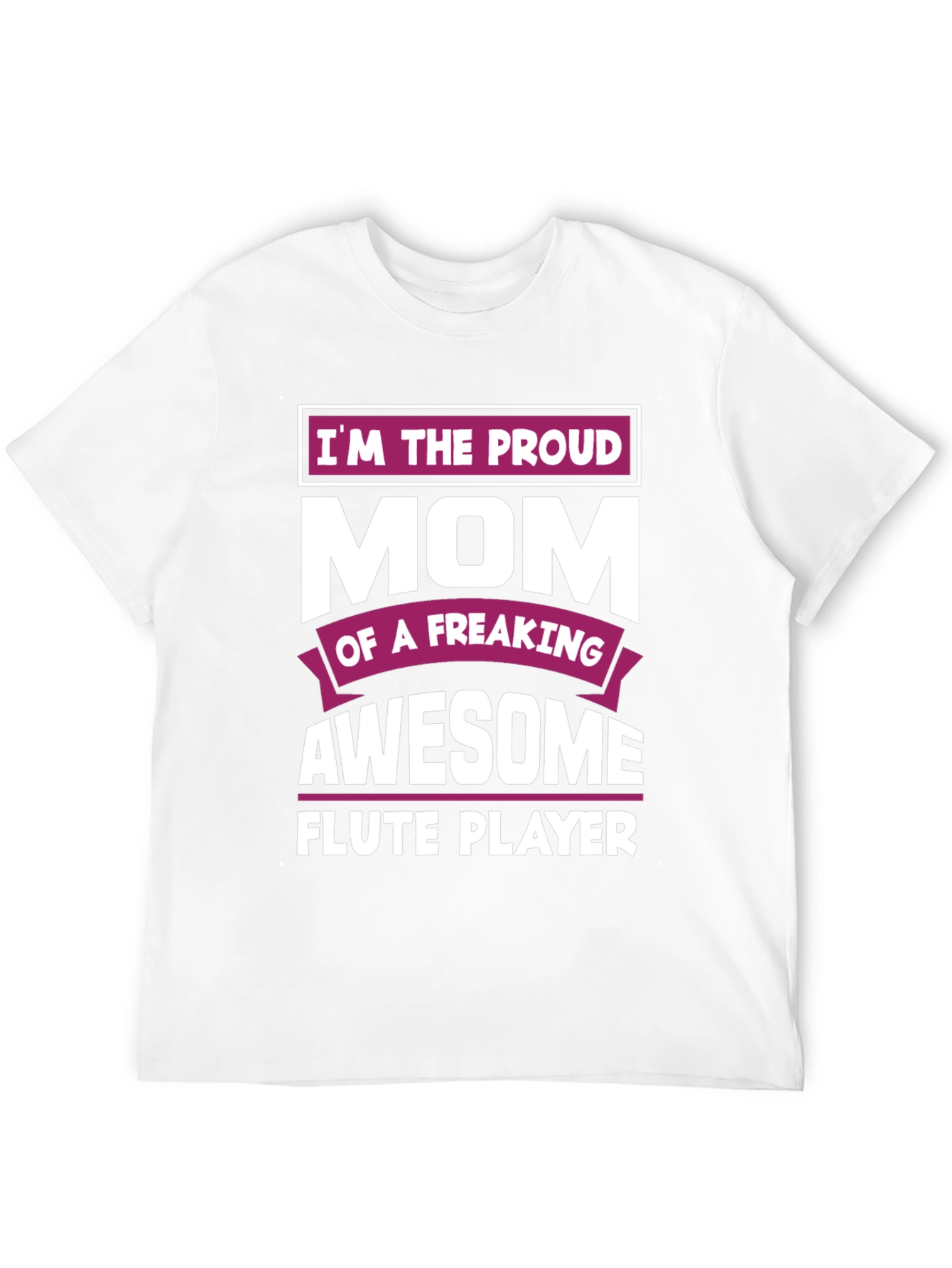 Proud Mom Awesome Flute Player Graphic T-Shirt