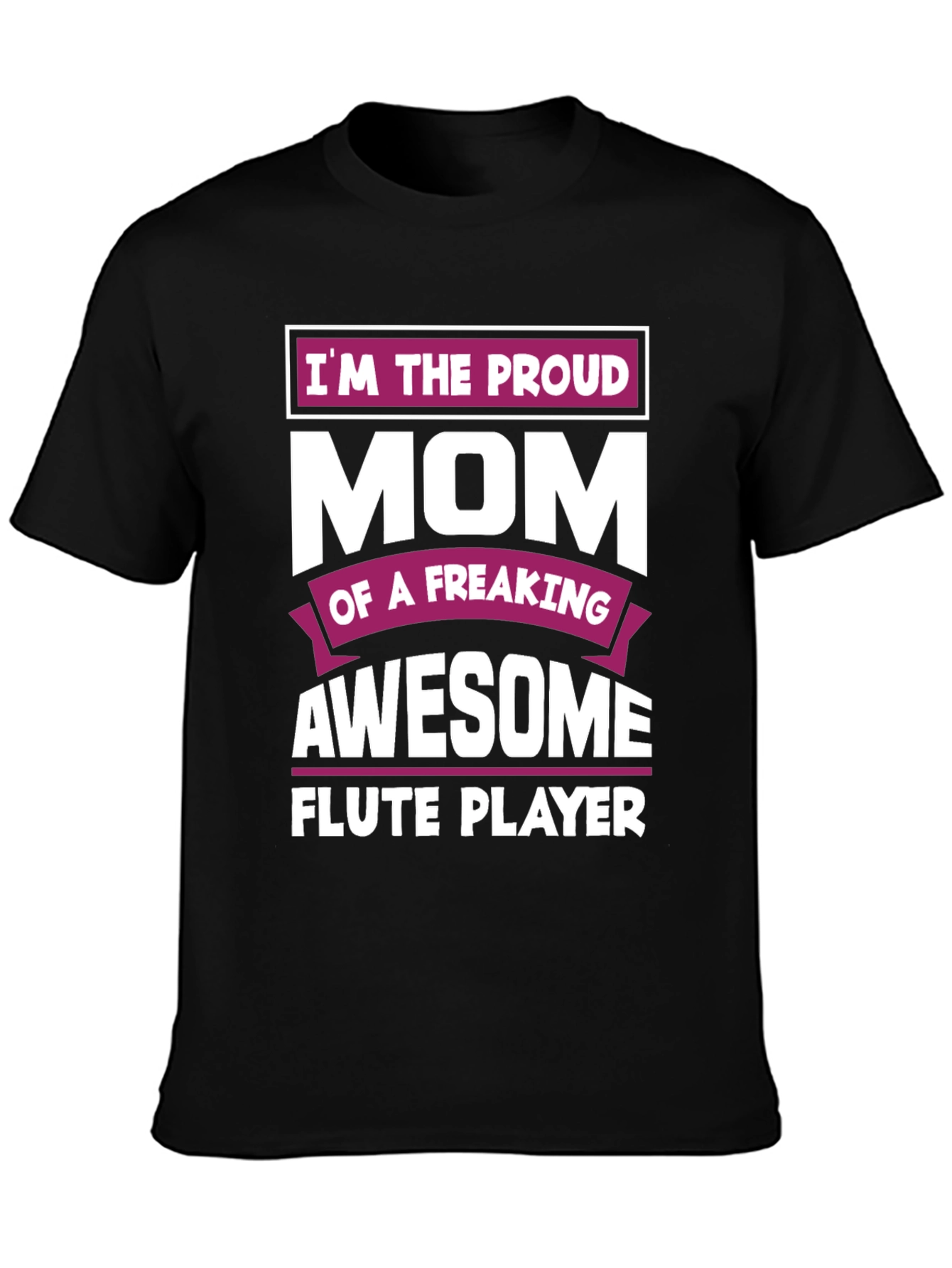 Proud Mom Awesome Flute Player Graphic T-Shirt