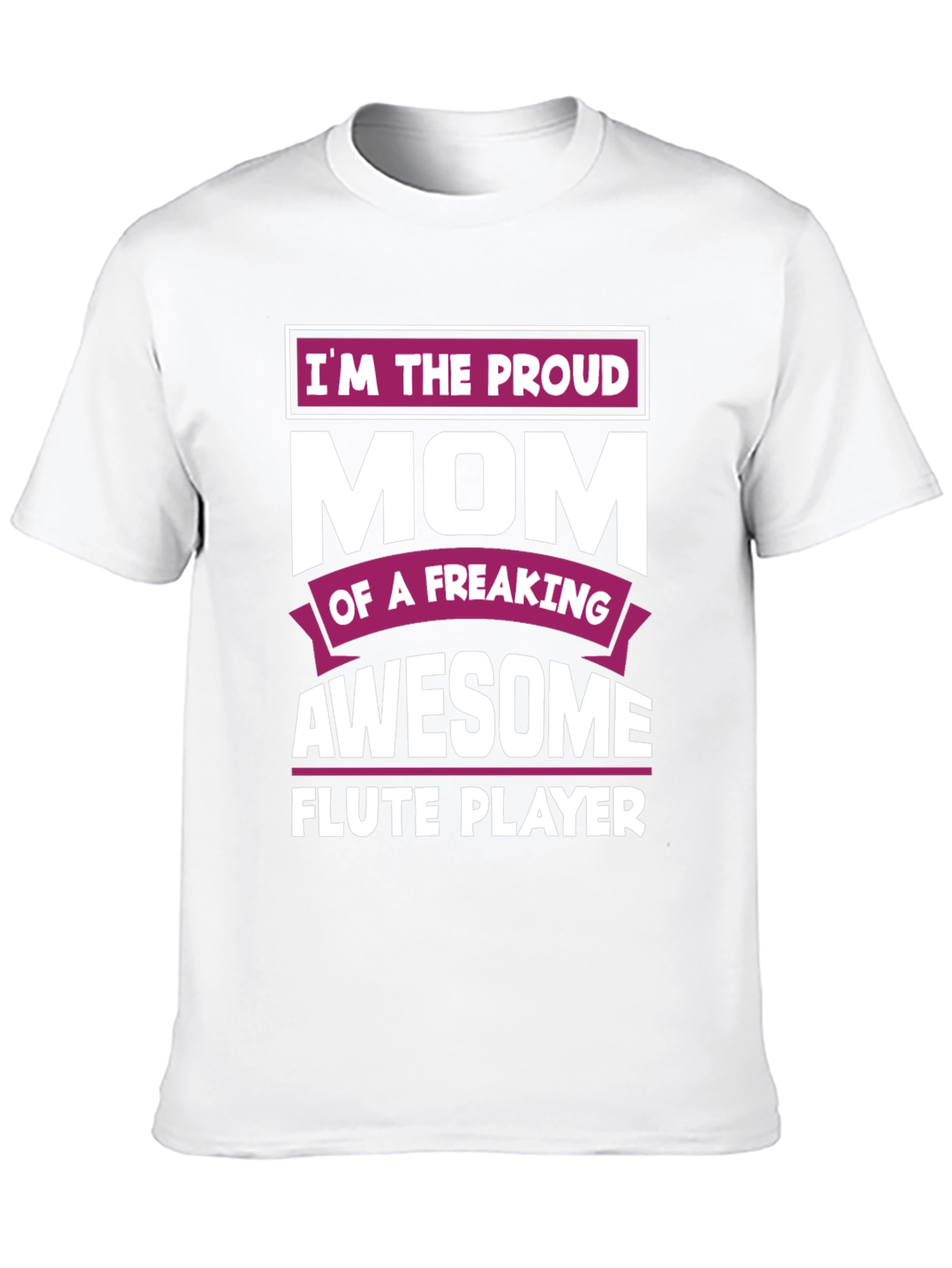 Proud Mom Awesome Flute Player Graphic T-Shirt