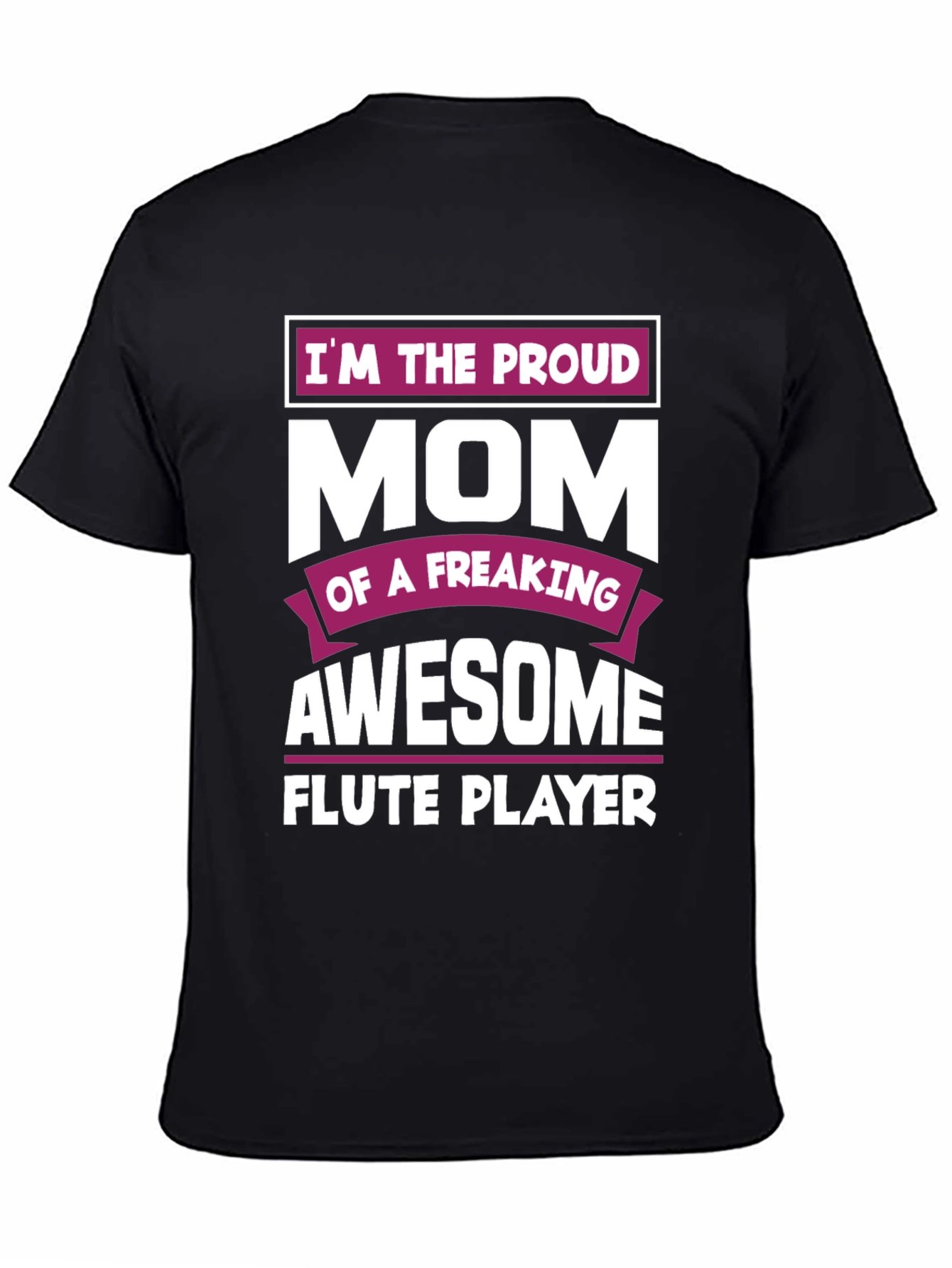 Proud Mom Awesome Flute Player Graphic T-Shirt