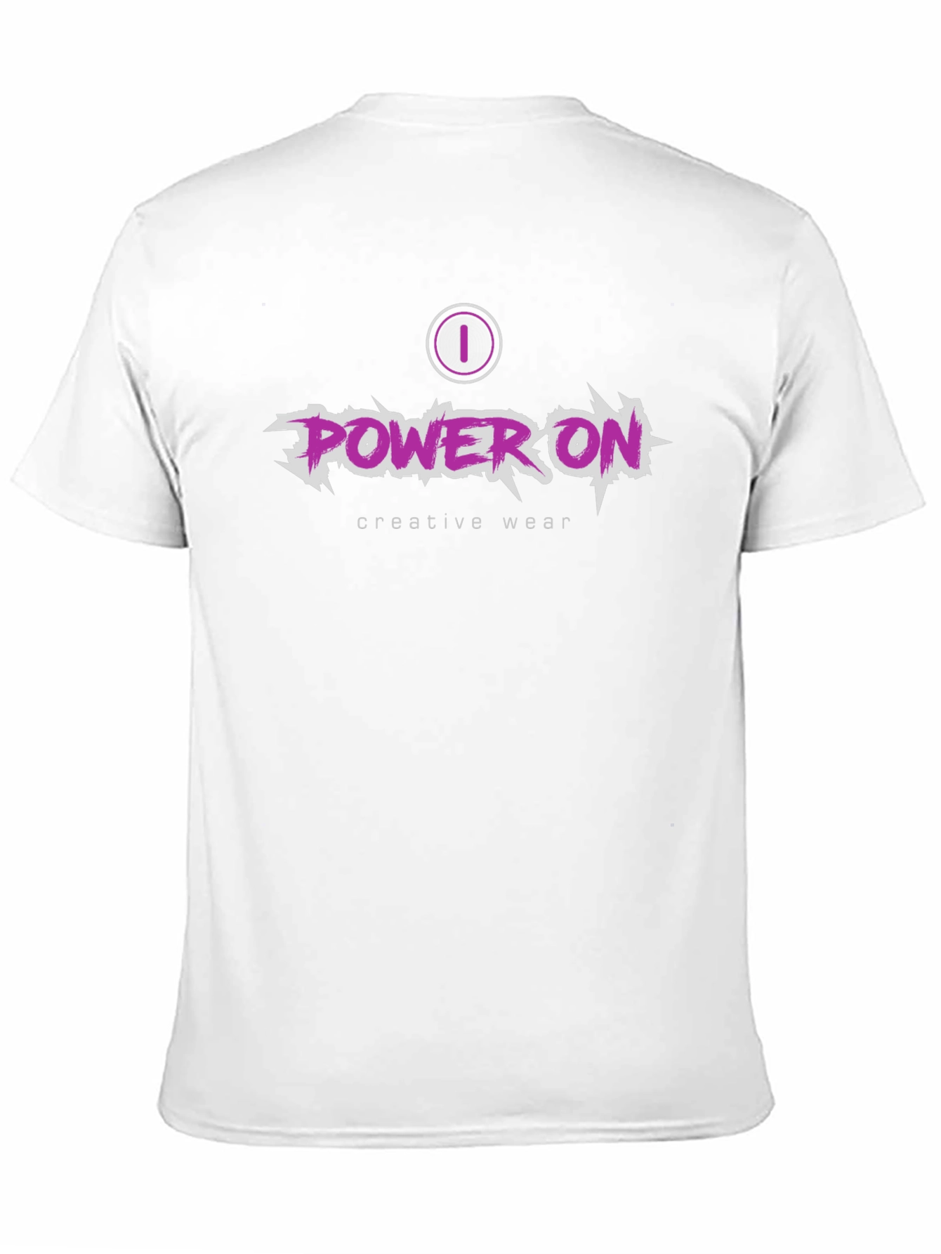 Power On Creative Wear Black Graphic Tee