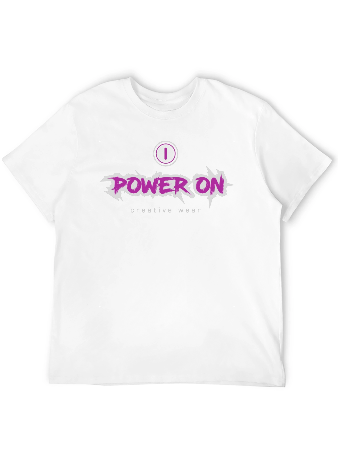 Power On Creative Wear Black Graphic Tee