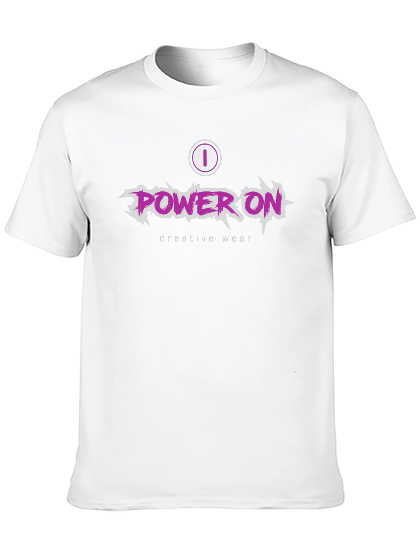 Power On Creative Wear Black Graphic Tee