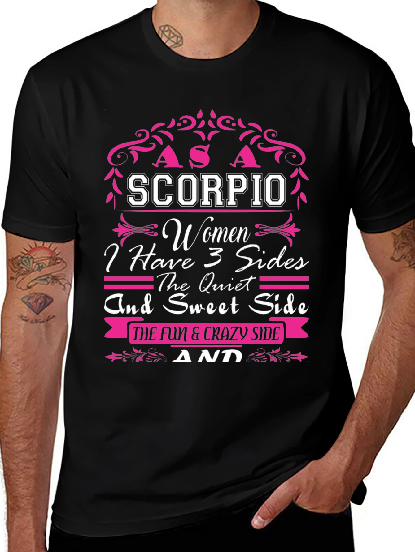 Scorpio Womens T-Shirt - 3 Sides