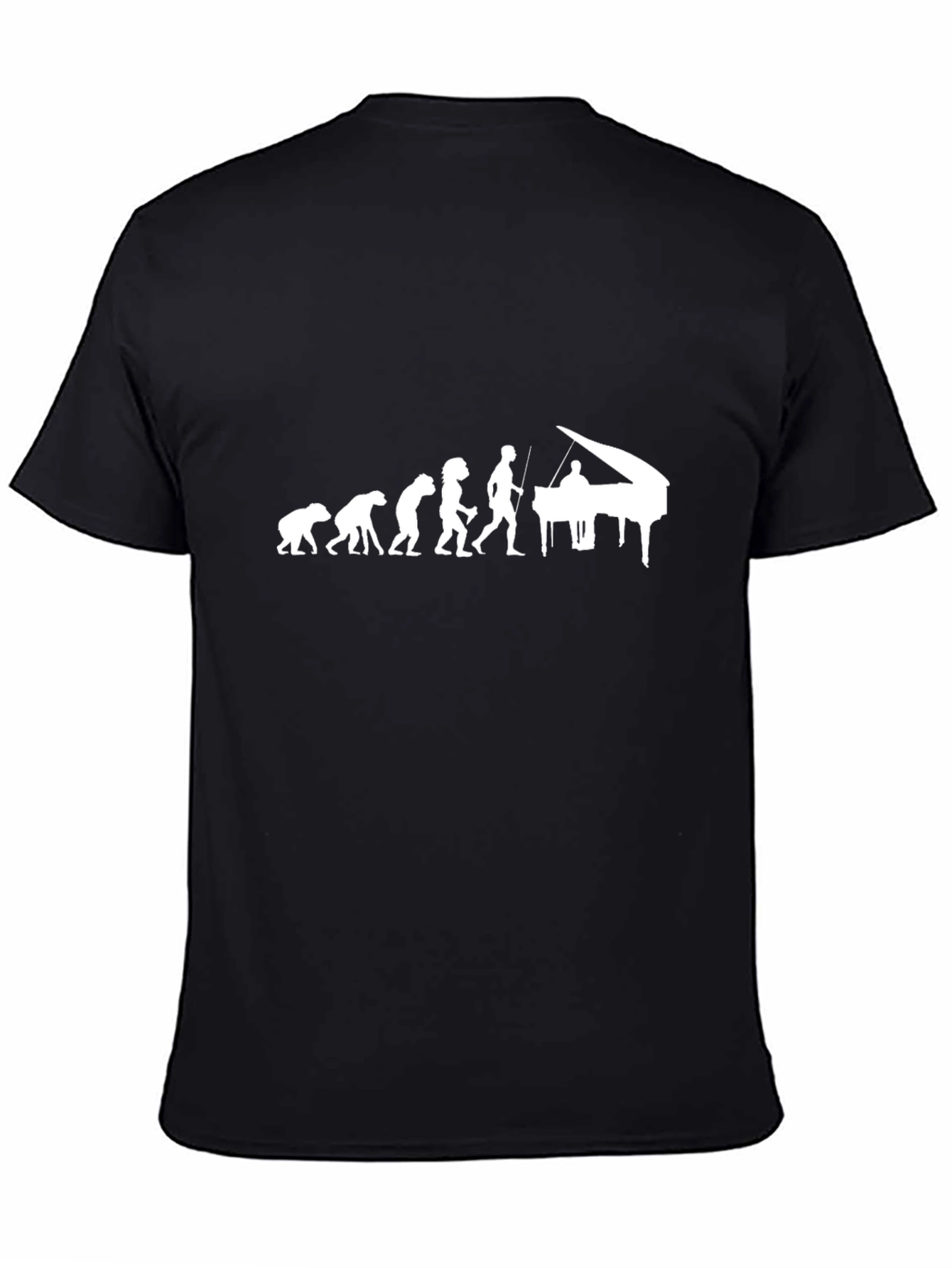 Evolution of Music T-Shirt: Pianist Design
