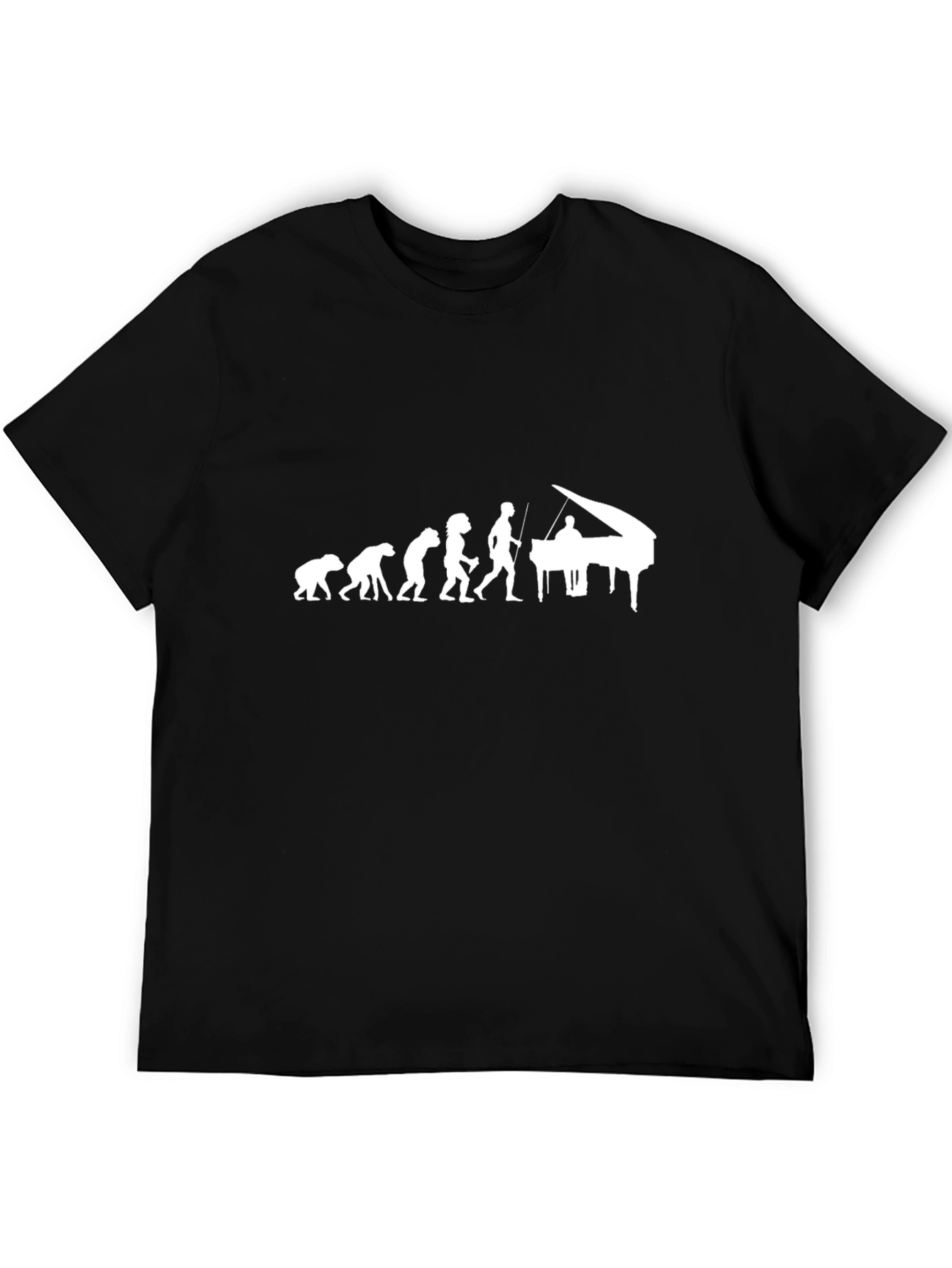 Evolution of Music T-Shirt: Pianist Design
