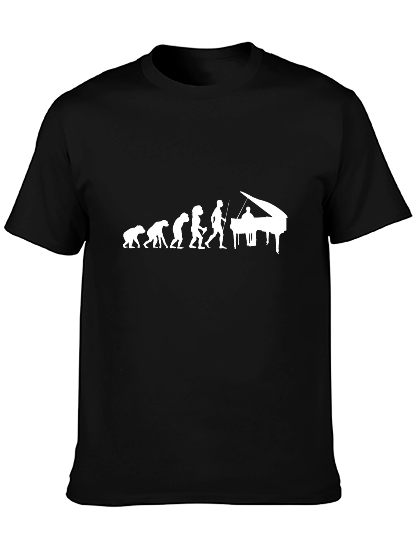 Evolution of Music T-Shirt: Pianist Design