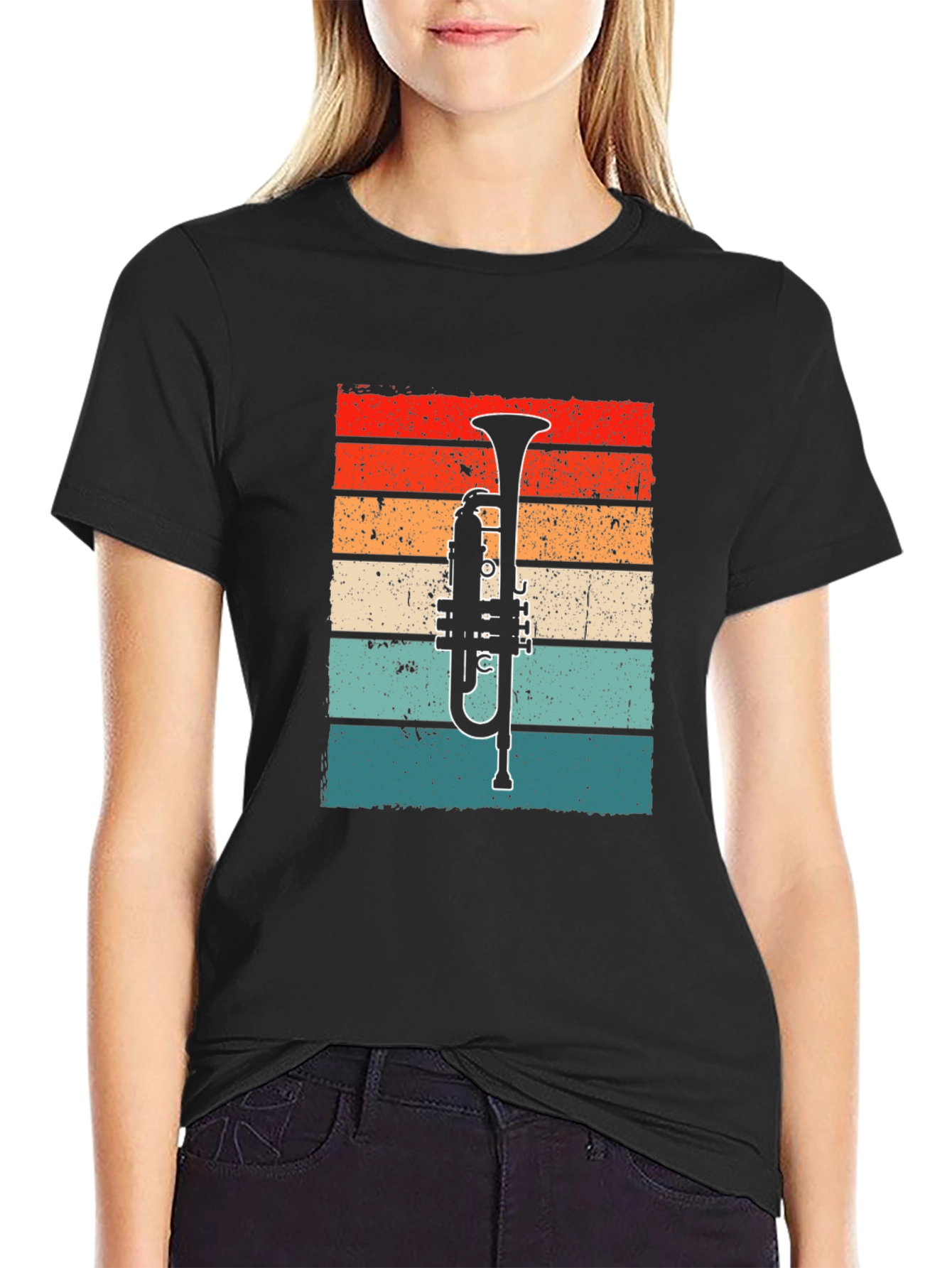 Retro Trumpet Graphic Tee - Music Lover T-Shirt
