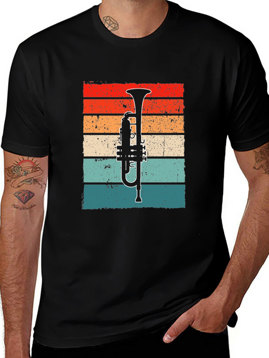 Retro Trumpet Graphic Tee - Music Lover T-Shirt