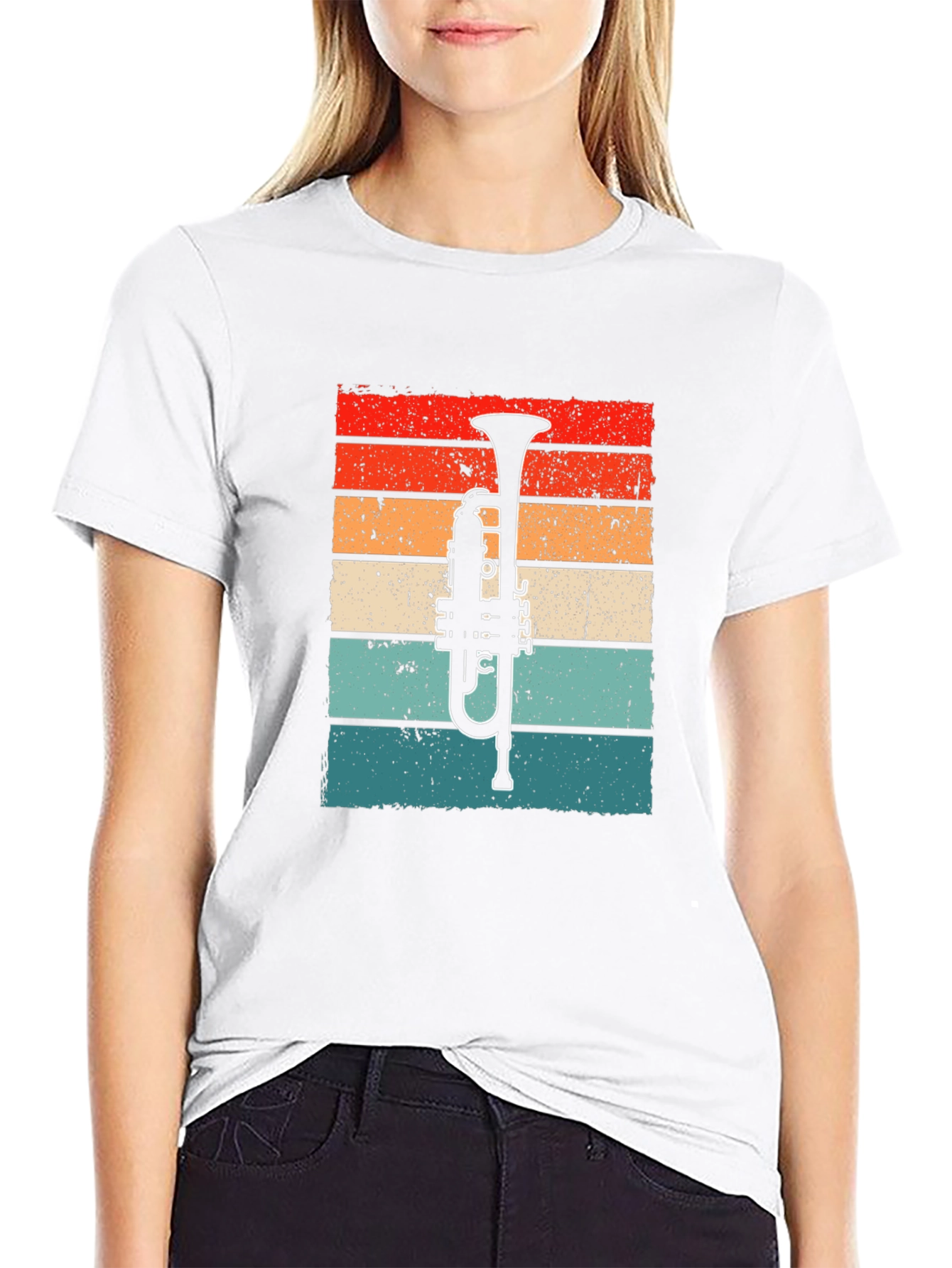 Retro Trumpet Graphic Tee - Music Lover T-Shirt