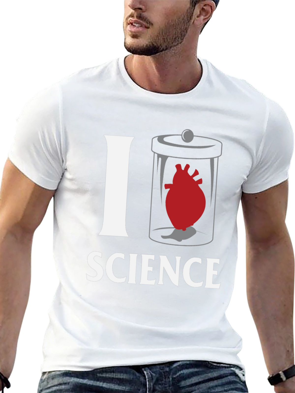 I Heart Science T-Shirt - Novelty Anatomy Tee