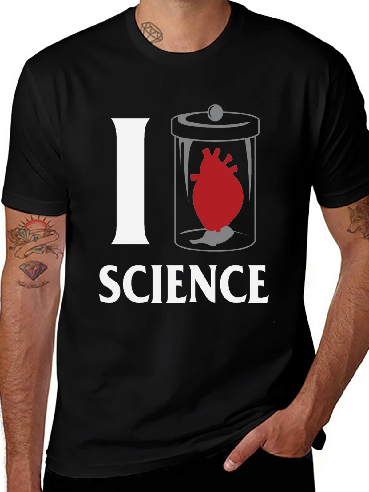 I Heart Science T-Shirt - Novelty Anatomy Tee
