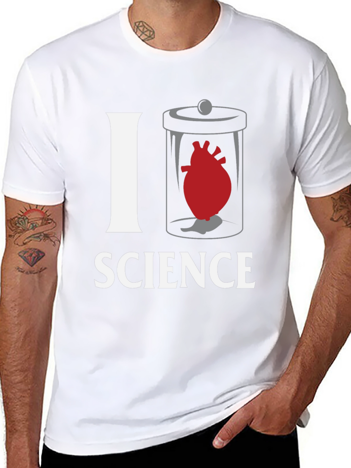 I Heart Science T-Shirt - Novelty Anatomy Tee