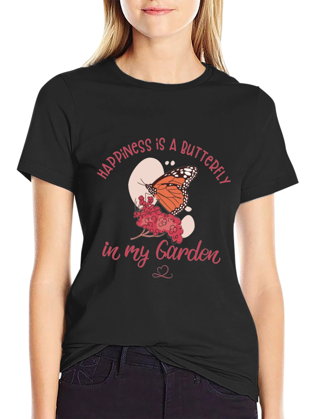 Happiness Butterfly Garden Graphic Tee