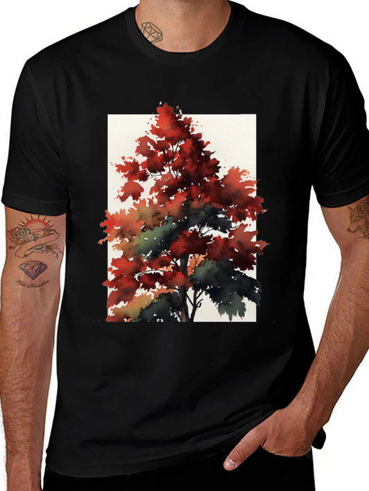 Watercolor Autumn Tree Graphic Tee