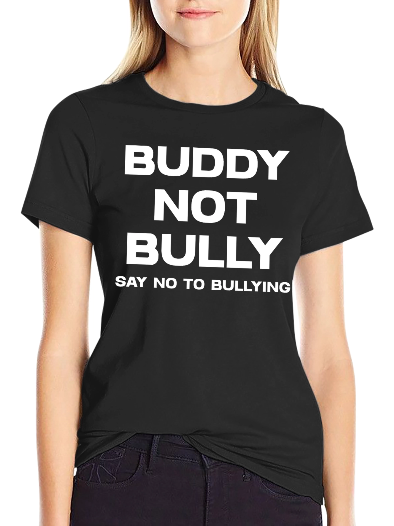Buddy Not Bully Graphic Tee - Anti-Bullying T-Shirt