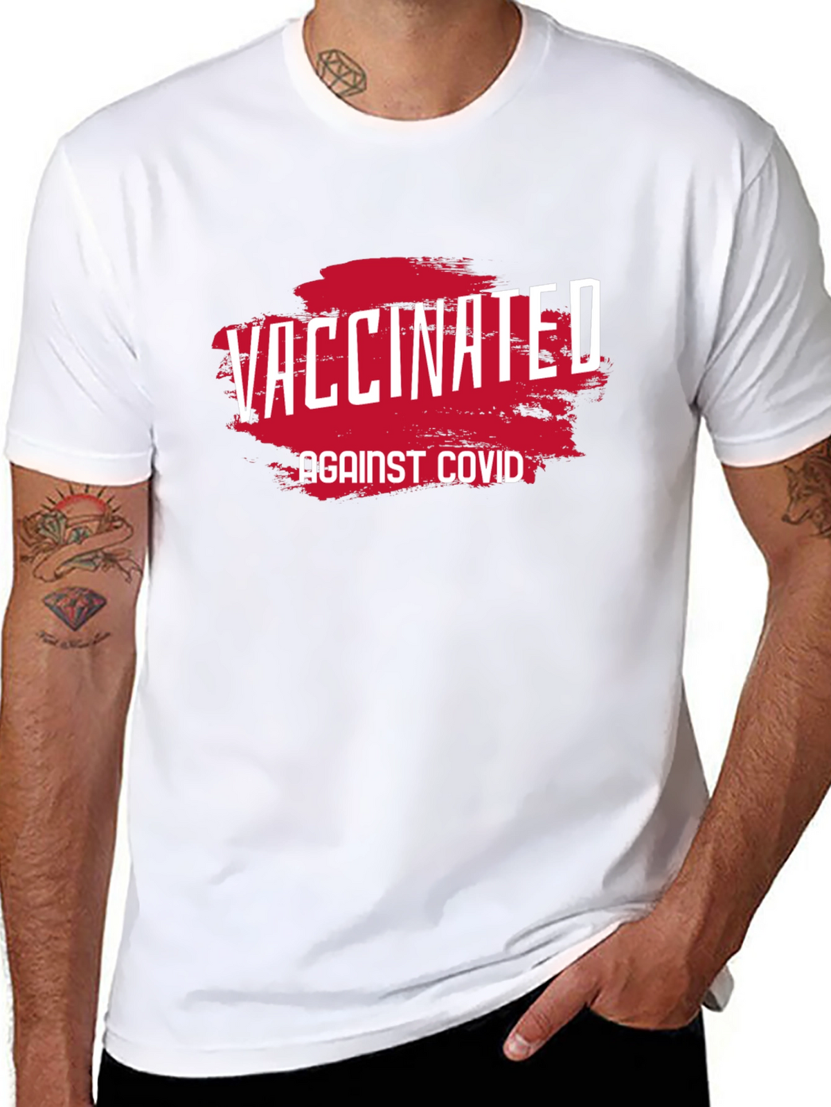 Vaccinated Against COVID T-Shirt - Black