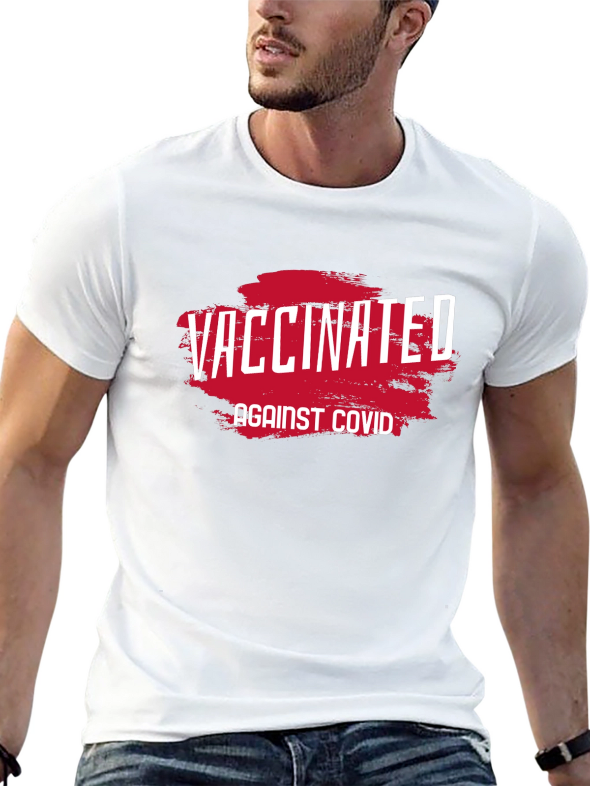 Vaccinated Against COVID T-Shirt - Black