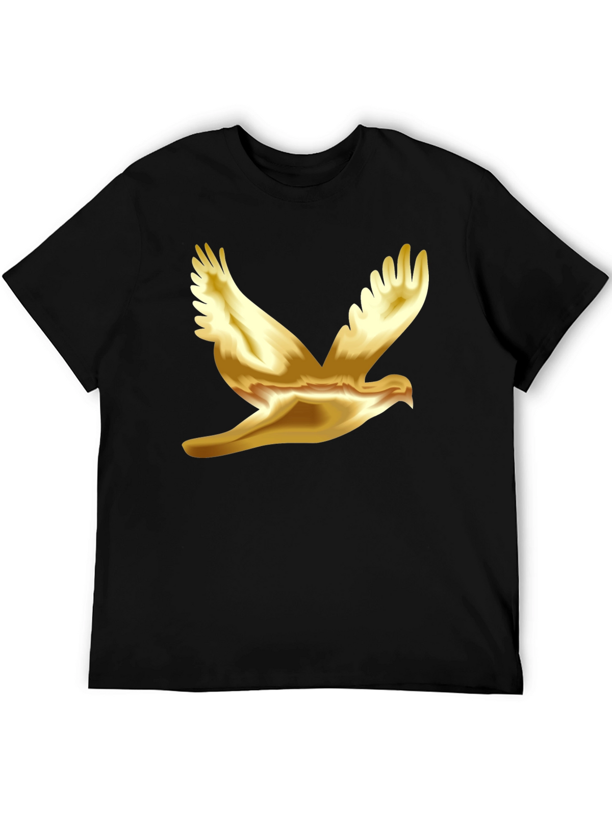 Golden Dove Graphic Black T-Shirt
