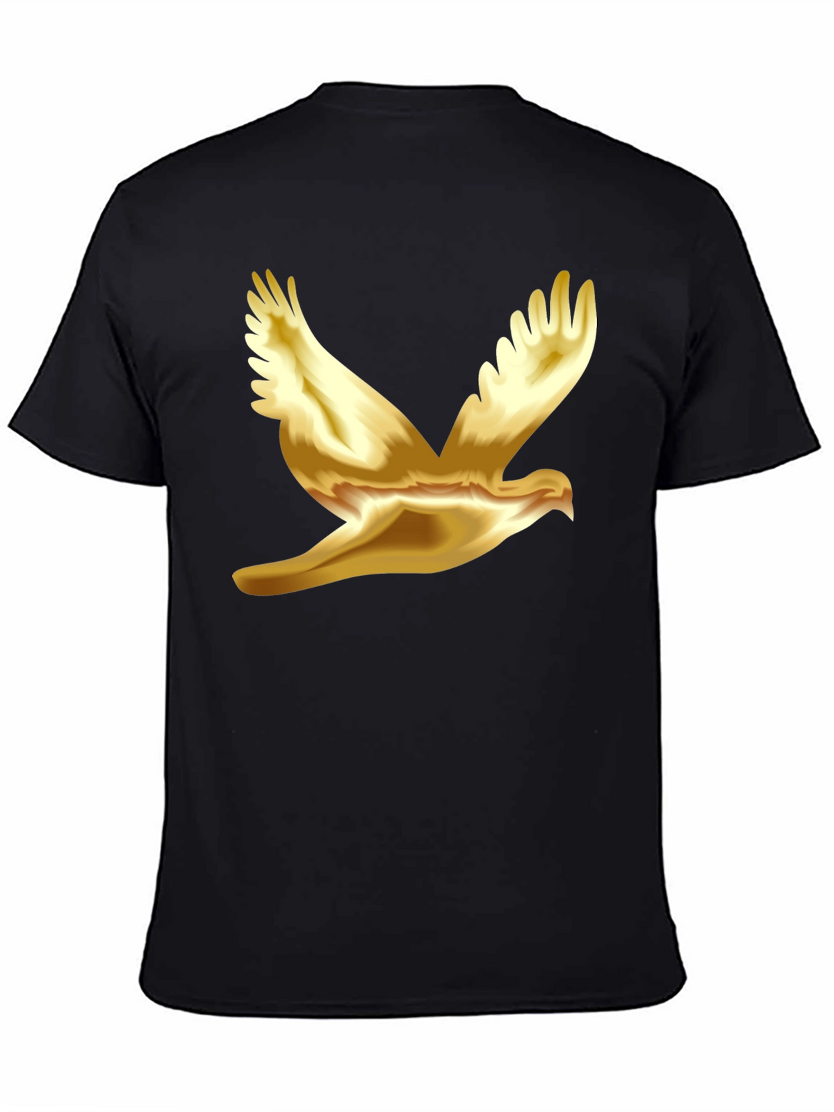 Golden Dove Graphic Black T-Shirt