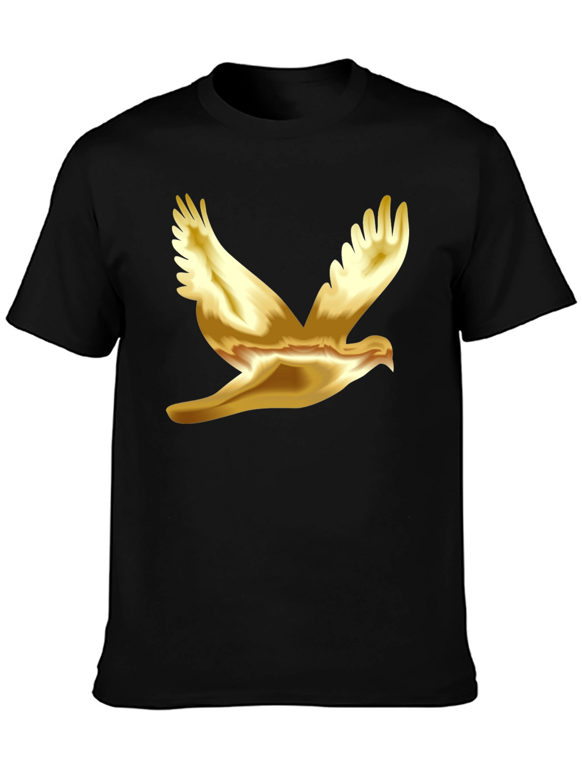 Golden Dove Graphic Black T-Shirt