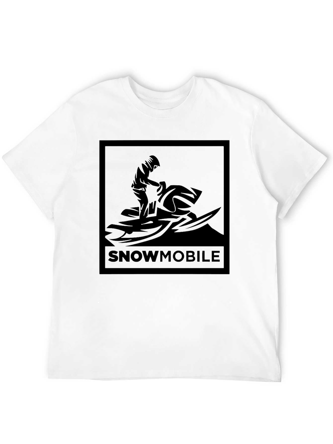 Snowmobile Graphic T-Shirt - Black