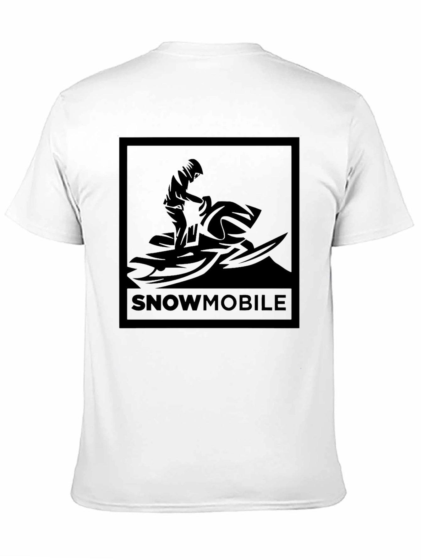 Snowmobile Graphic T-Shirt - Black