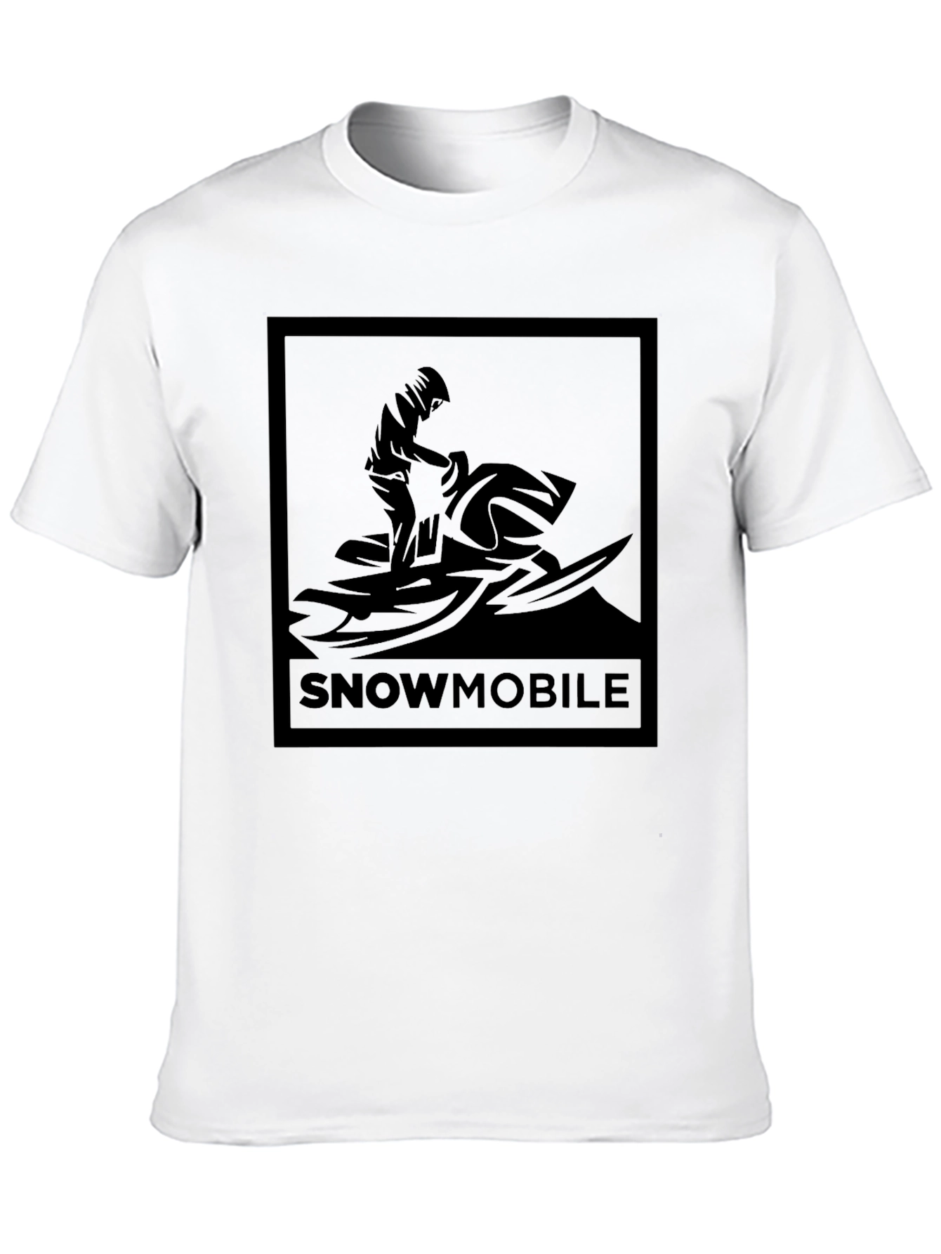 Snowmobile Graphic T-Shirt - Black