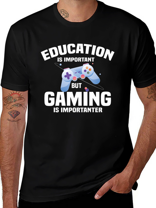 Education vs. Gaming Funny T-Shirt