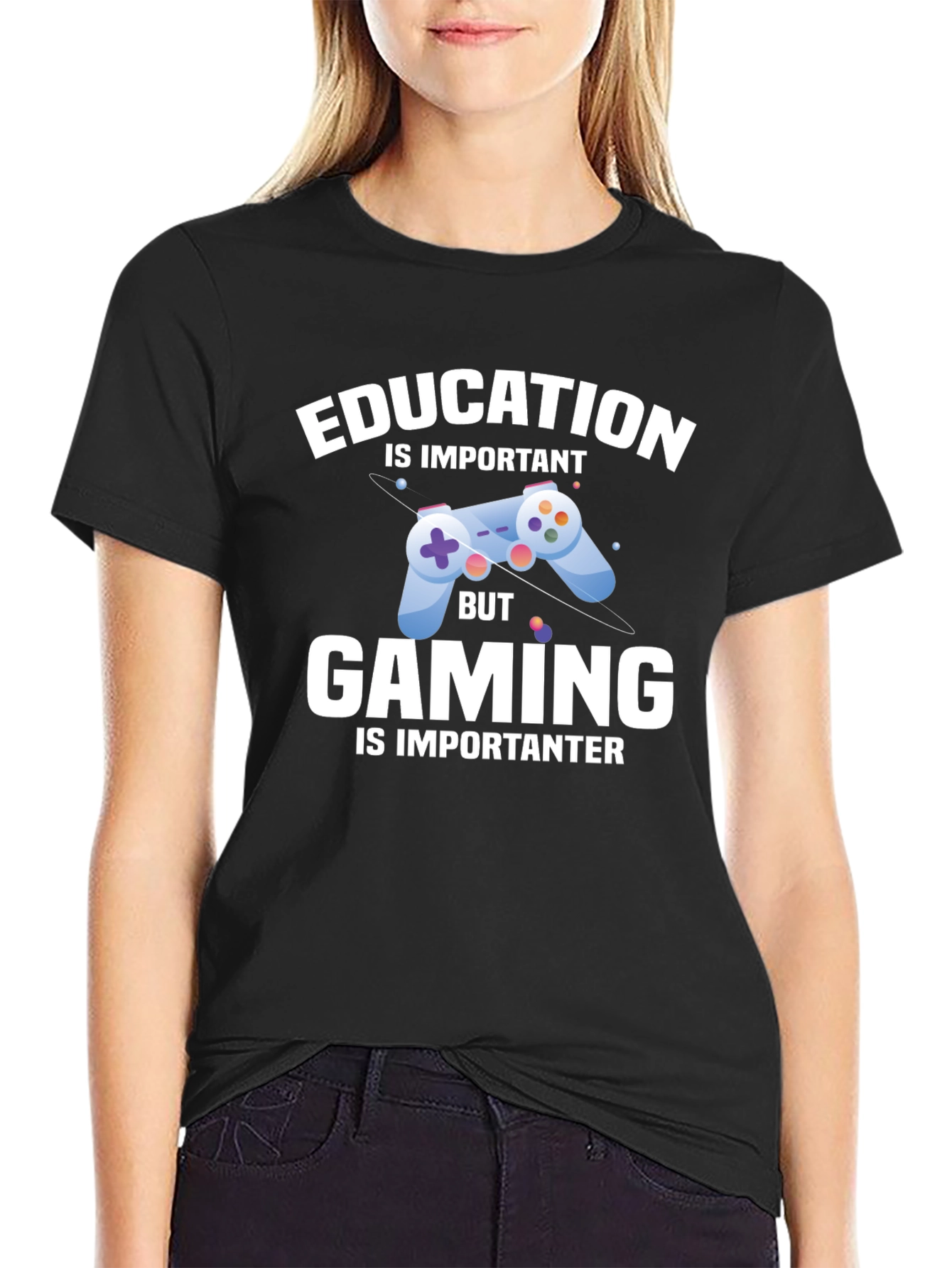 Education vs. Gaming Funny T-Shirt