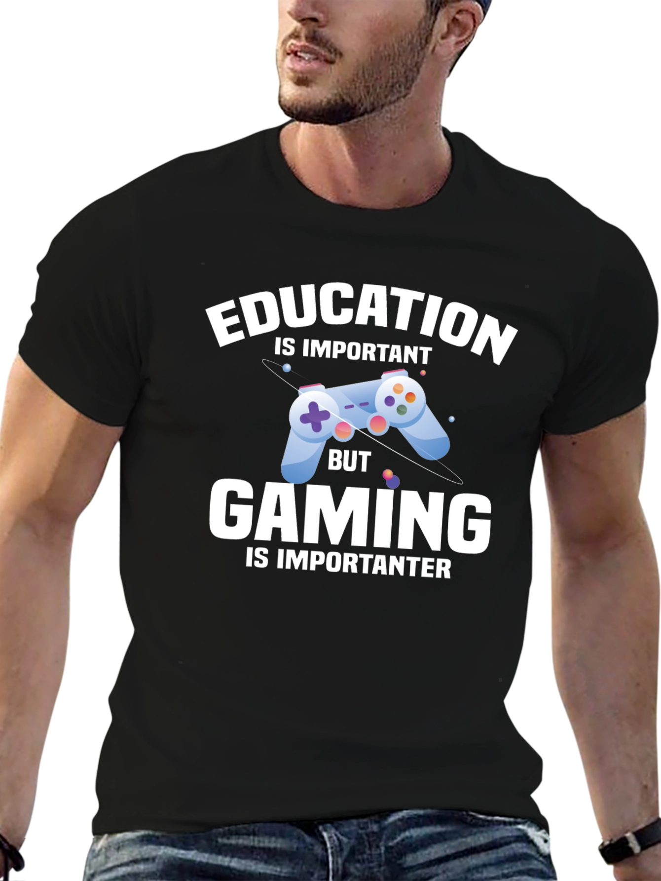 Education vs. Gaming Funny T-Shirt