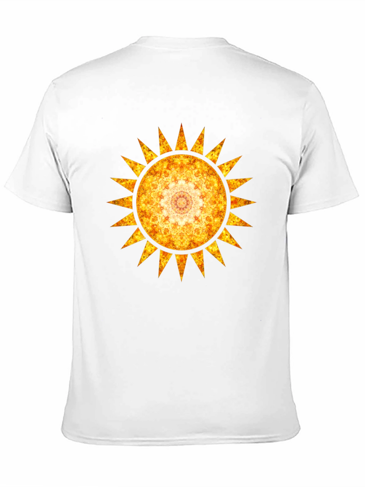 Fiery Sun Mandala Graphic Tee - Black